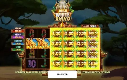 Wild White Rhino игра стратегии Wild White Rhino стратегии слота